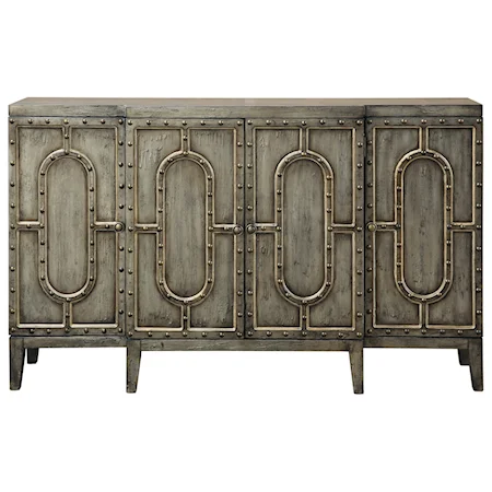 Industrial-Inspired Mariella Bar Cabinet